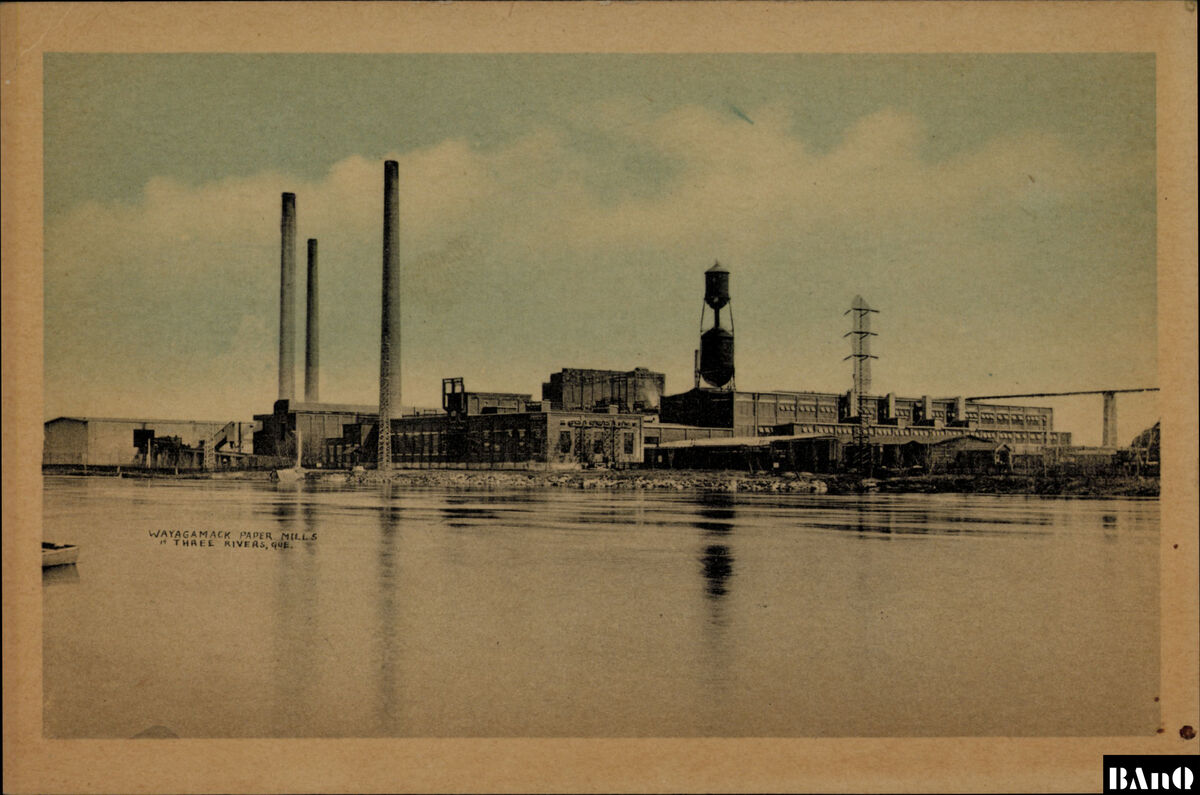 A pulp and paper factory in Trois-Rivières in 1913.