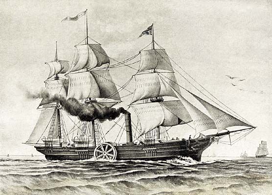 ​Le bateau à vapeur Savannah en 1819