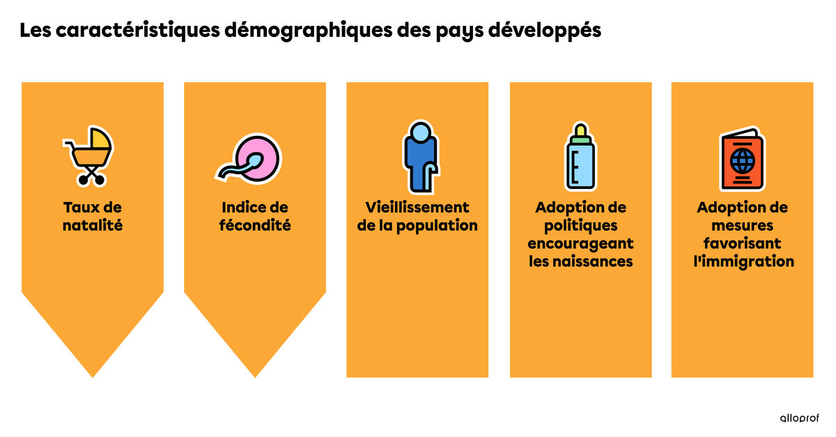 Les caractéristiques démographiques des pays développés