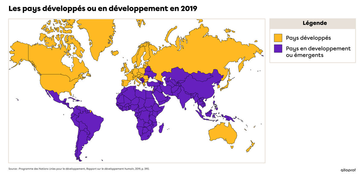 Le Niveau De Developpement Des Pays Alloprof