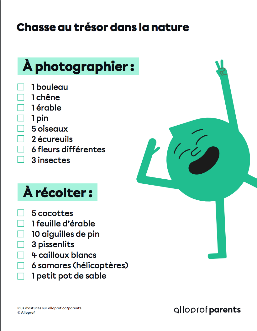 Chasse au trésor dans la nature