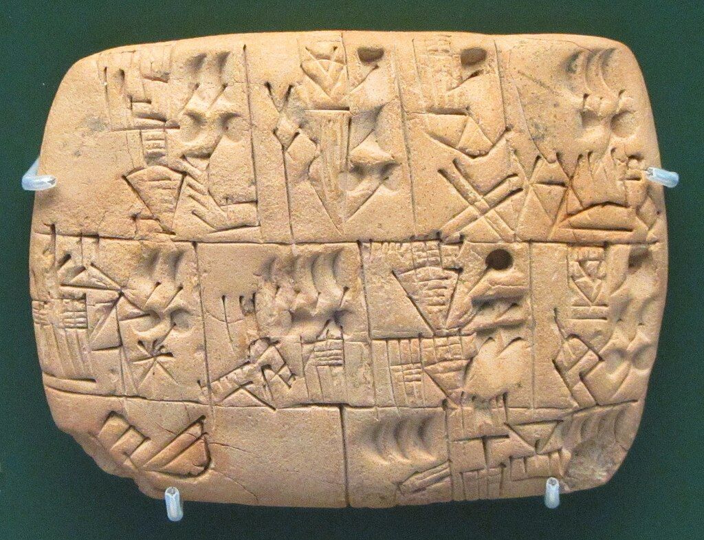 Tablet with cuneiform ideograms