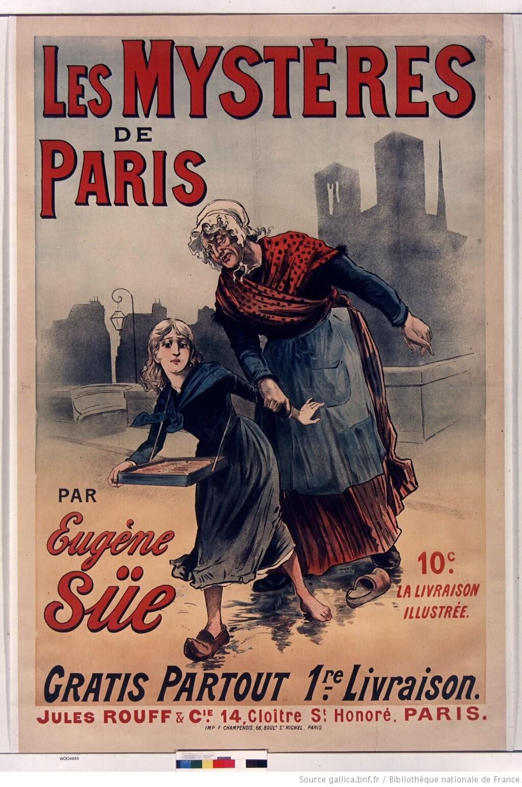 Couverture des « Mystères de Paris », un feuilleton littéraire