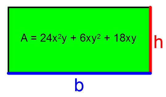 Cette image représente un rectangle dont l'aire est une expression algébrique de degré 3.