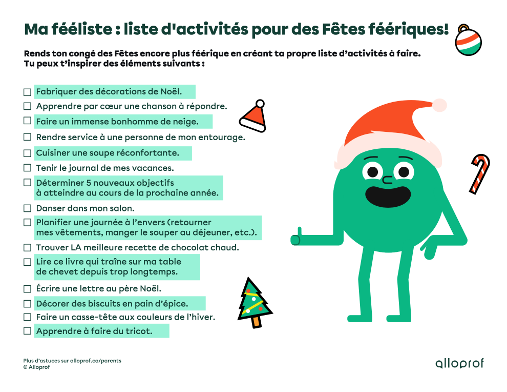 Ma fééliste : liste d'activités pour des Fêtes féériques!