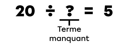 Exemple de terme manquant dans une division - 1