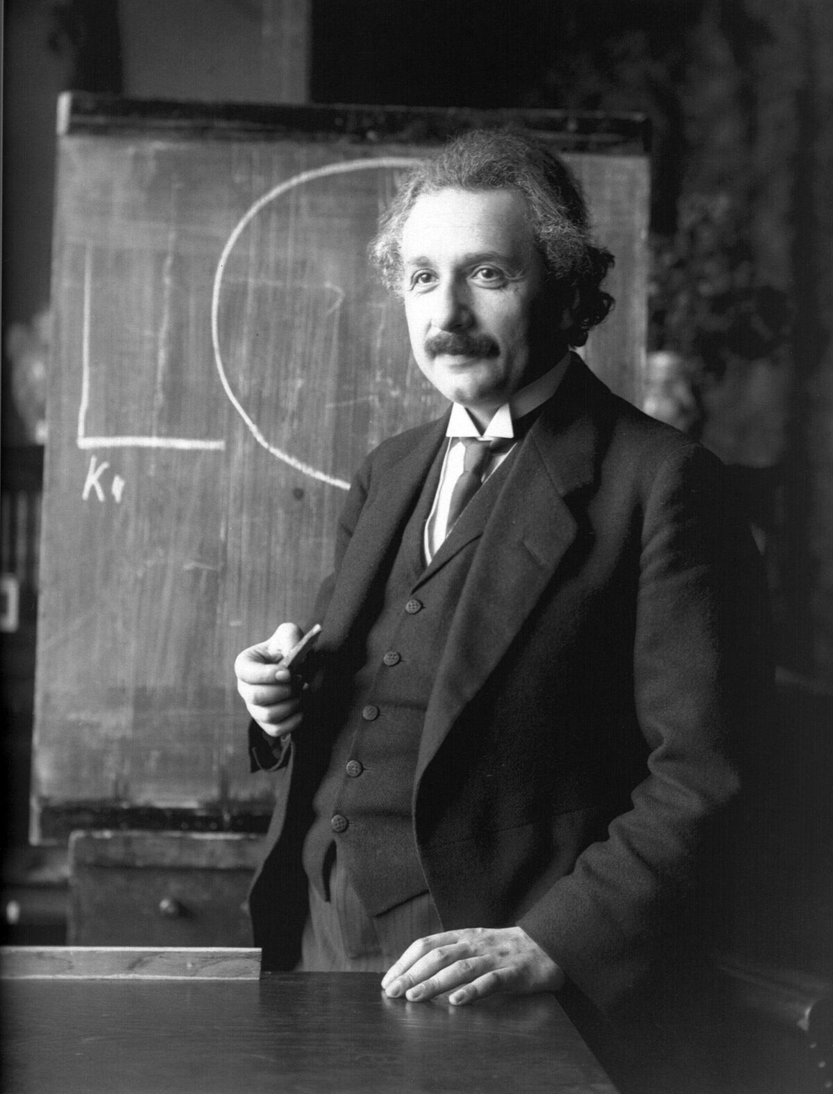 Albert Einstein During a Conference in Vienna in 1921.