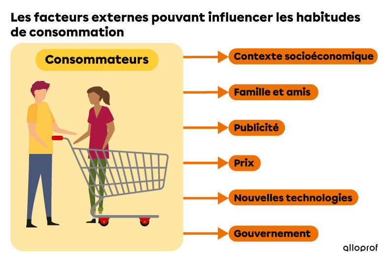 Les facteurs externes pouvant influencer les habitudes des consommateurs et des consommatrices