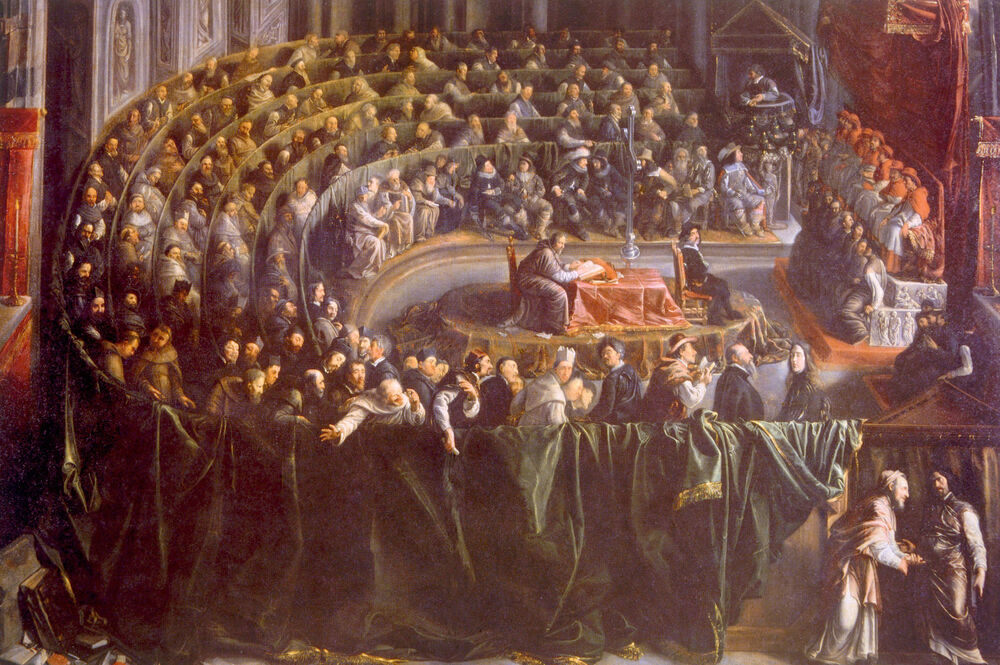 Canvas Showing Galileo’s Trial Before the Inquisition.