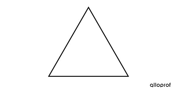 Example of a triangle formed with a broken and closed line