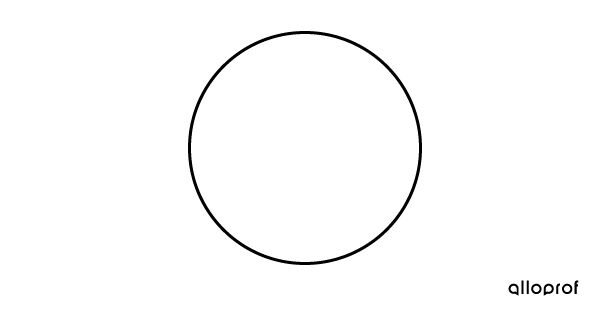 Example of a circle formed with a curved and closed line