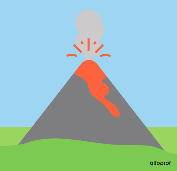 Un volcan en éruption