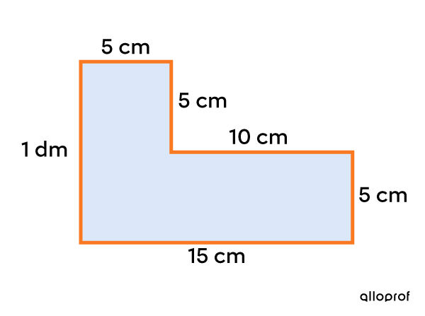 Example of the perimeter of a plane figure