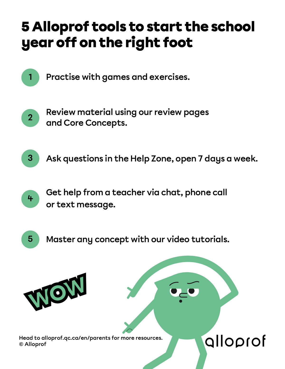 5 Alloprof tools to start the year on the right foot