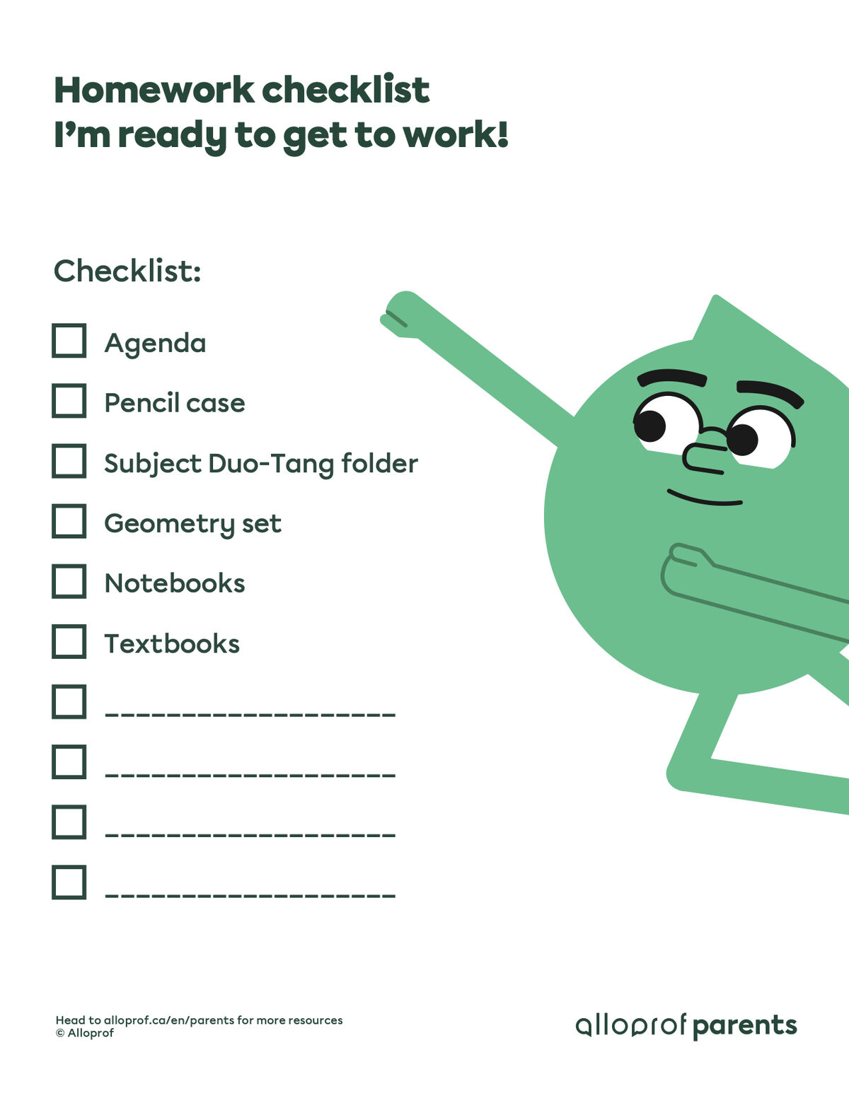 For my homework, I bring my own material!