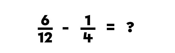 Example of subtracting fractions using LCM-1