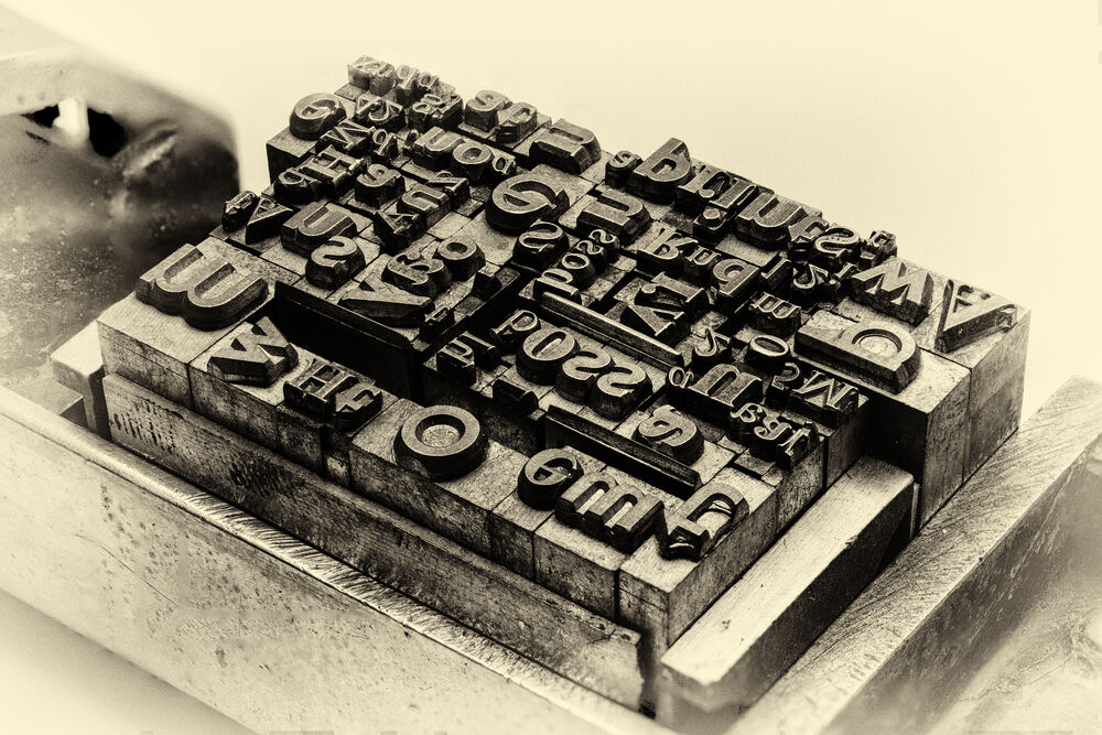 Letters used in Gutenberg's printing presses