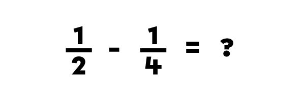 Example of subtracting fractions with different denominators-1