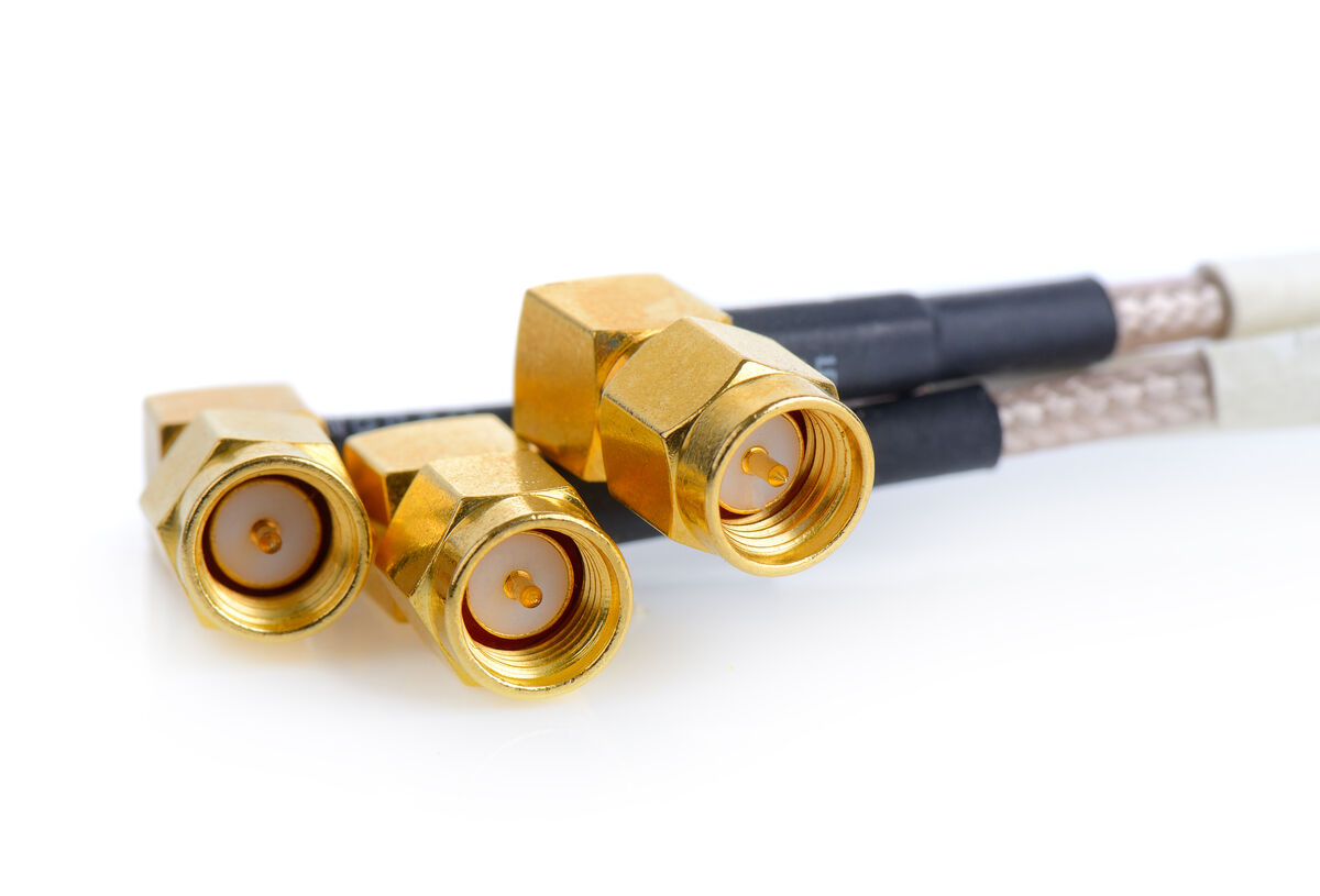 The electrical connectors are plated with gold.