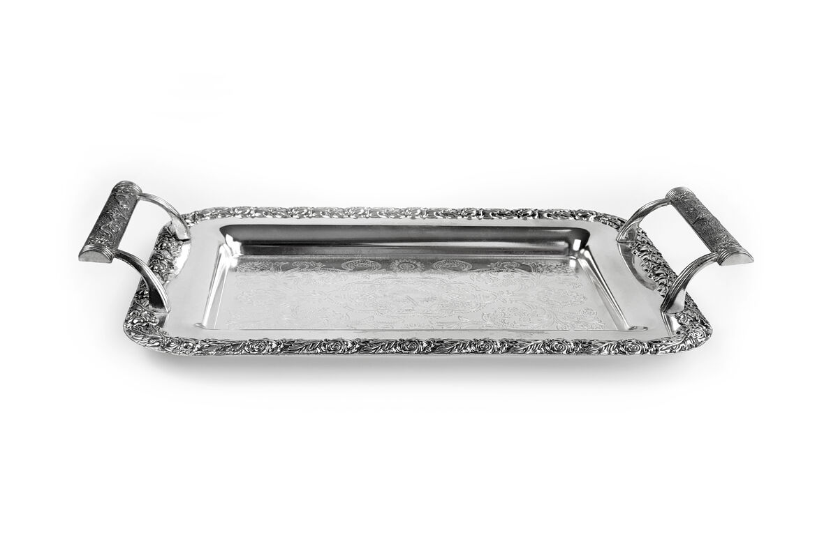 Silver trays are made with silver