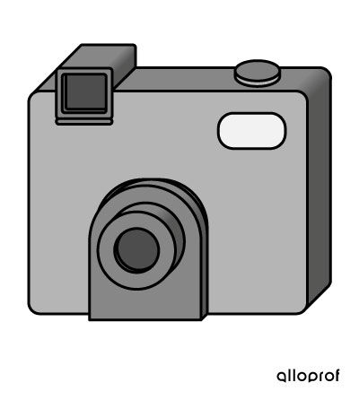 Oblique projection of a camera.