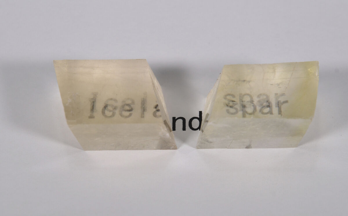 The deviation of light rays through Iceland spar (calcite)