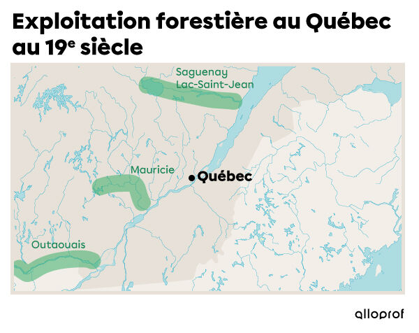 Exploitation forestière au Québec au 19e siècle