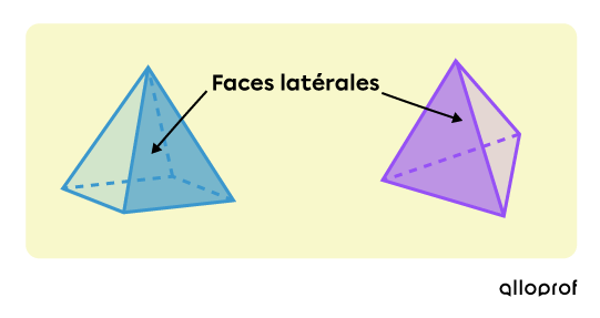 Exemples de faces latérales