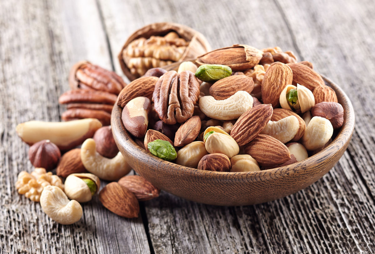 A mixture of nuts is a heterogeneous mixture.