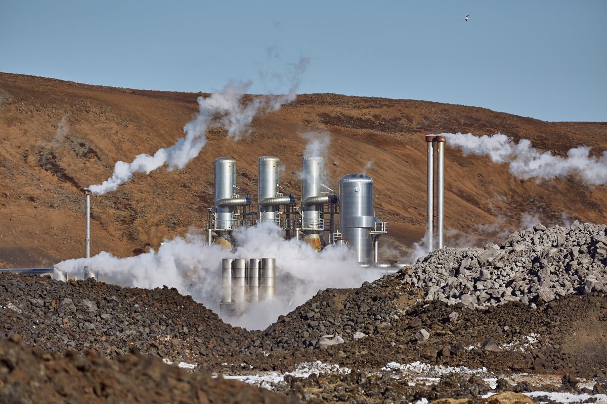 Une centrale géothermique