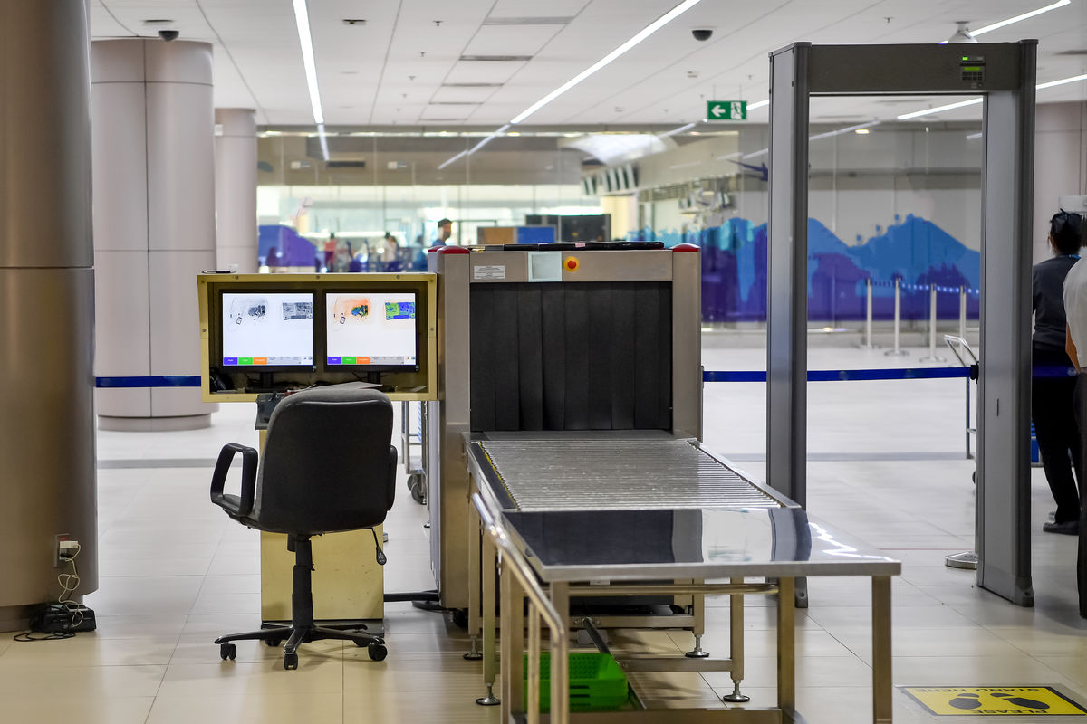 Luggage scanners generate X-rays