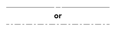 Centre line in technical drawing.