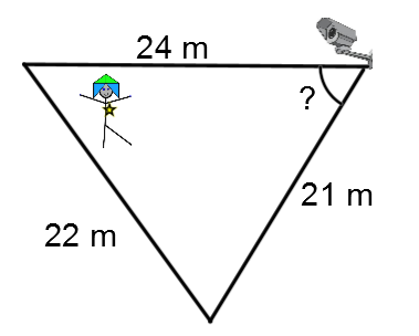 Un caméra rotative dont la portée forme un triangle