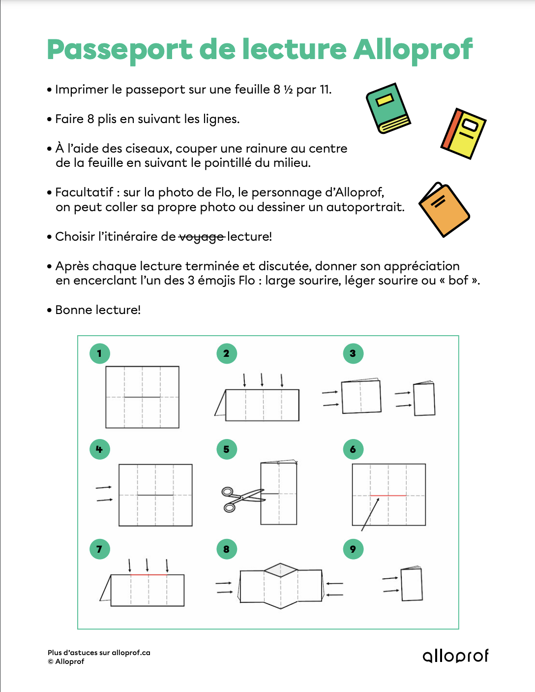 Passeport de lecture Alloprof