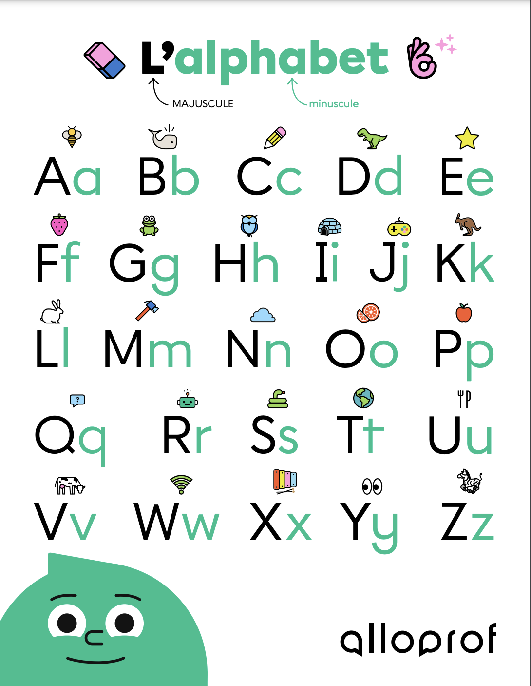 Apprends l'alphabet avec Flo!