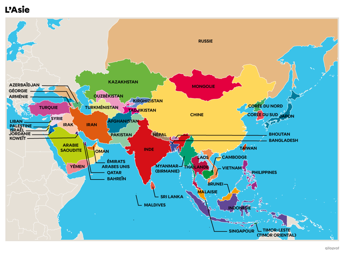 Les continents | Secondaire | Alloprof