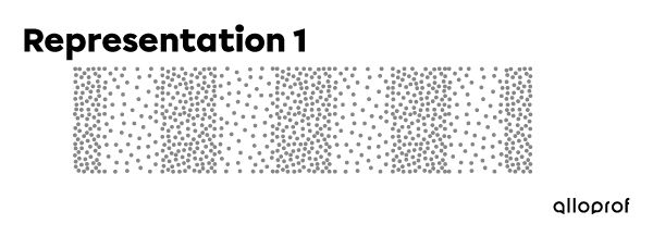 Representation of sound waves based on air particles.