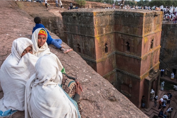 L’une des églises creusées dans le roc à Lalibela