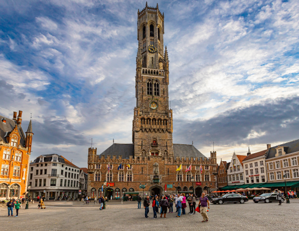 Photograph of a Part of the Historic City of Bruges.
