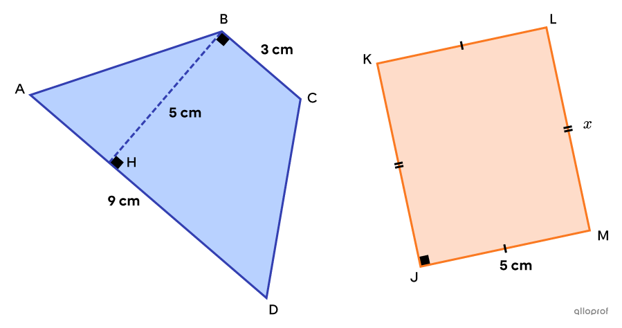 An equivalent trapezoid and rectangle.