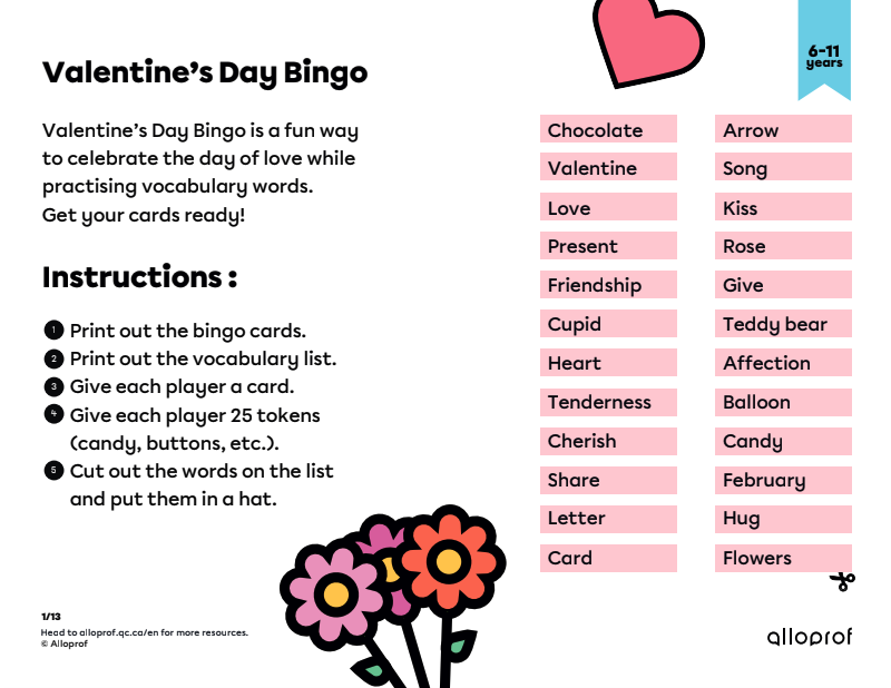 Valentine’s Day Bingo