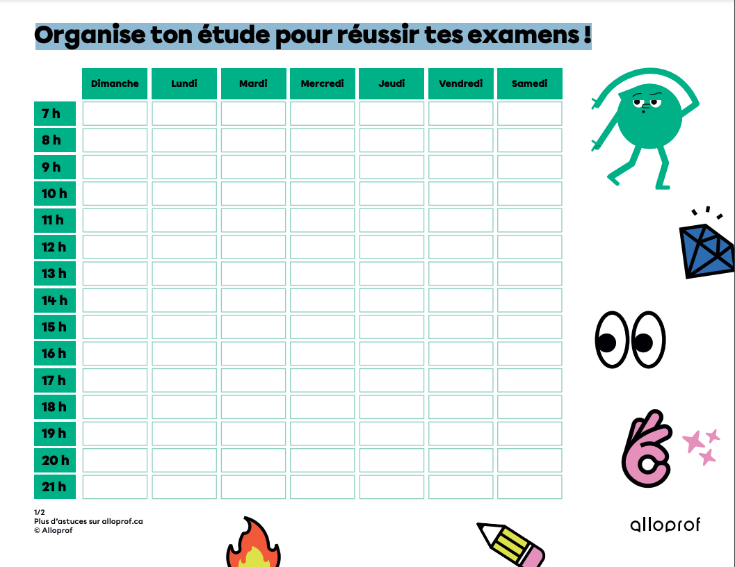 Organise ton étude!