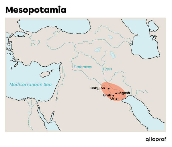 Map of Mesopotamia.