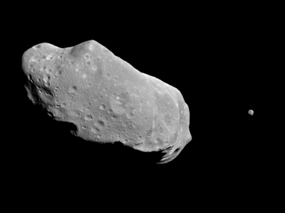 Asteroid Ida and its natural satellite.