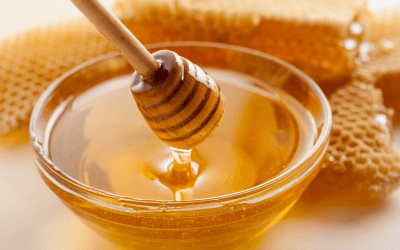 A bowl of honey.