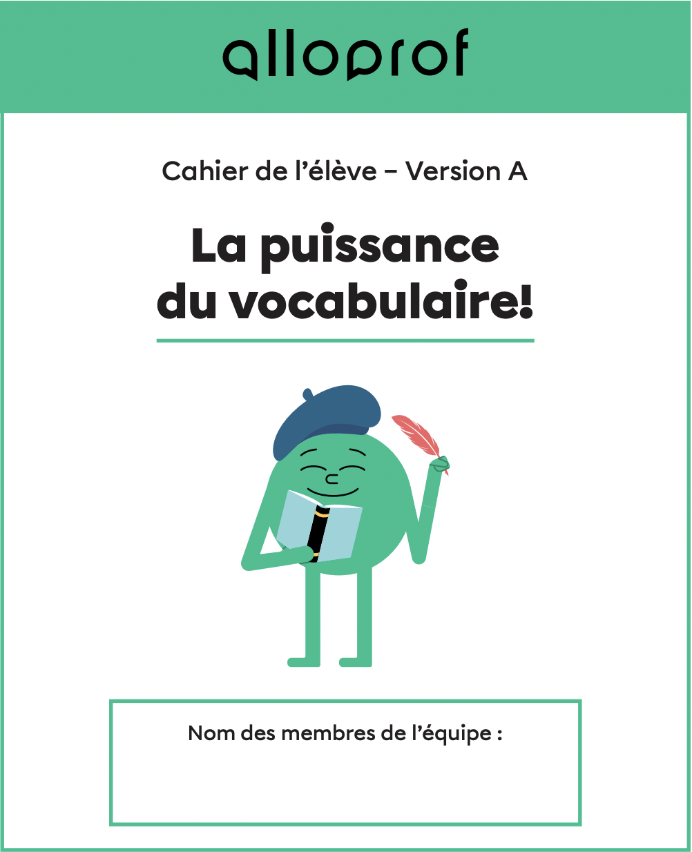 La puissance du vocabulaire - Cahier A élève