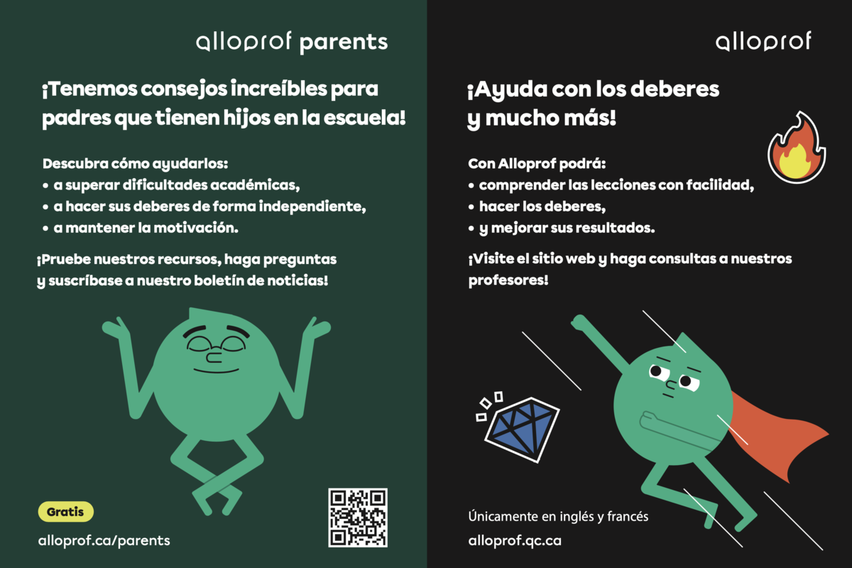 Affiche Alloprof en espagnol