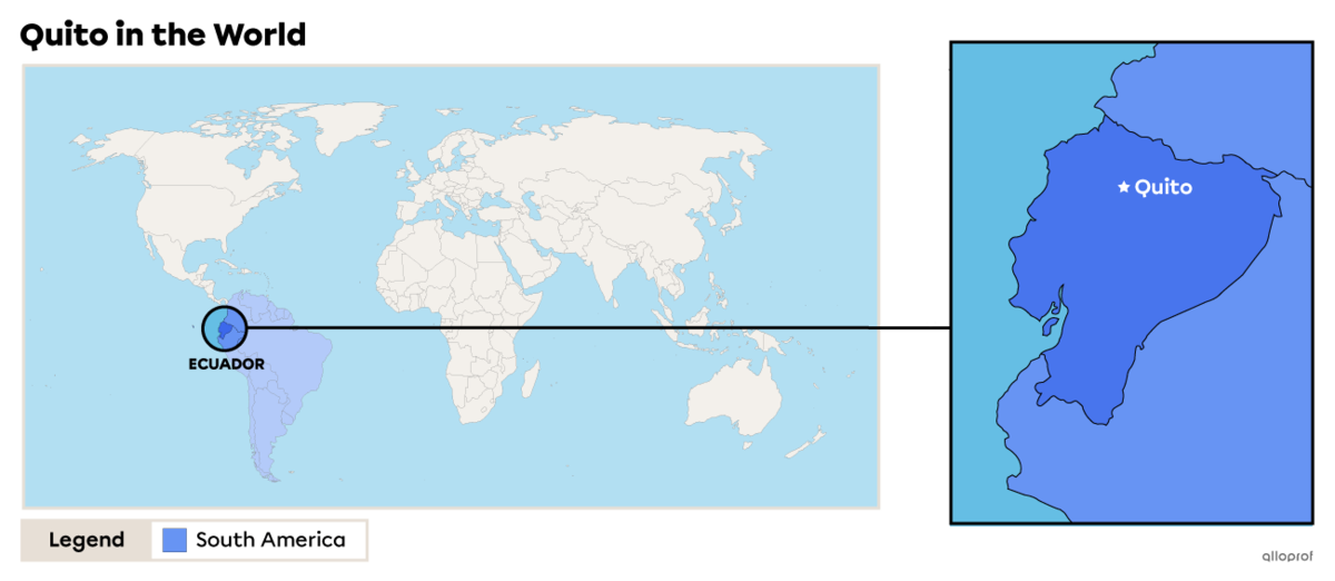 Location of the City of Quito.