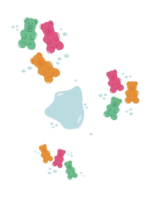 Des oursons osmotiques.