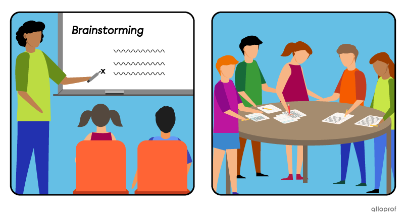 Students Brainstorming.